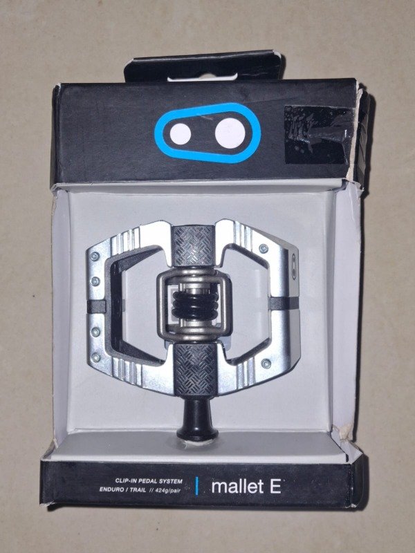 Producto - PEDALES CRANKBROTHERS MALLET E - NUEVOS EN CAJA - SILVER