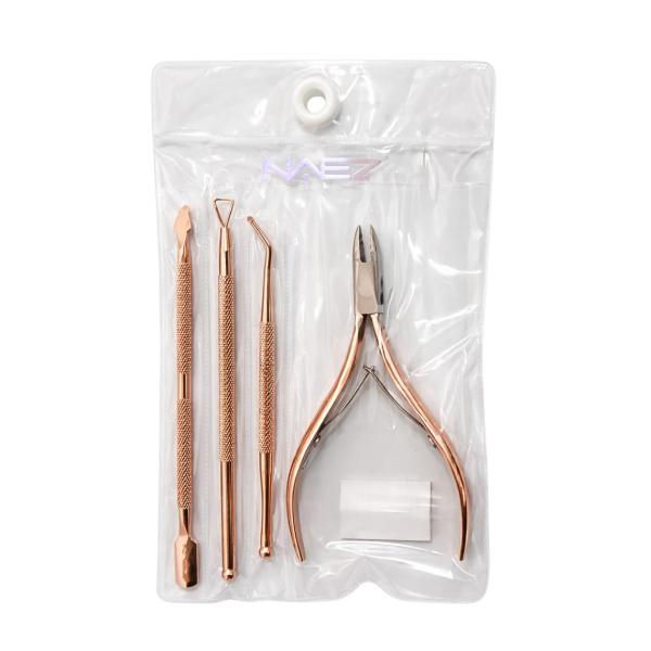 Producto - Kit 4 piezas corta Cutículas y repujador Naez