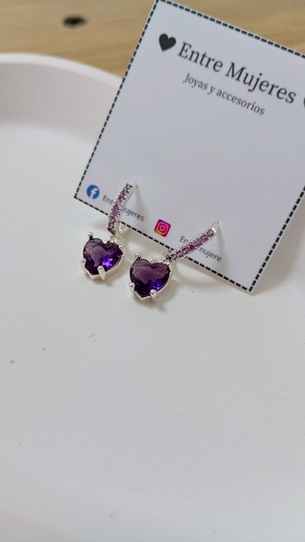 Producto - Aro corazón violeta