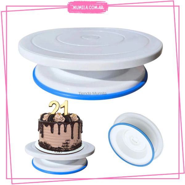 Producto - Plato giratorio 28cm BASE ANTIDESLIZANTE plástico con ruleman