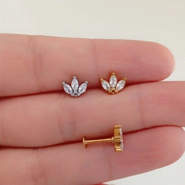 Producto - PIERCING LABRET HOJA x4