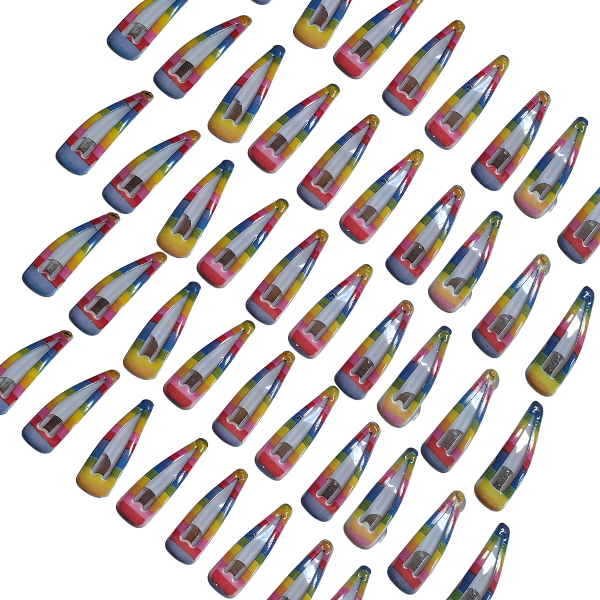 Producto - Hebillas De Pelo Tic Tac Arcoiris Niña Mujer Pack X 10 unidades - 4