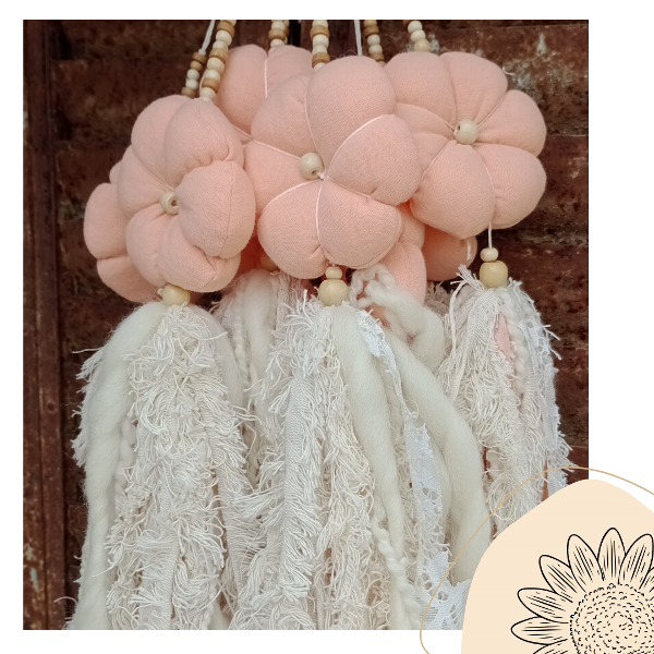 Producto - Colgante flor salmón