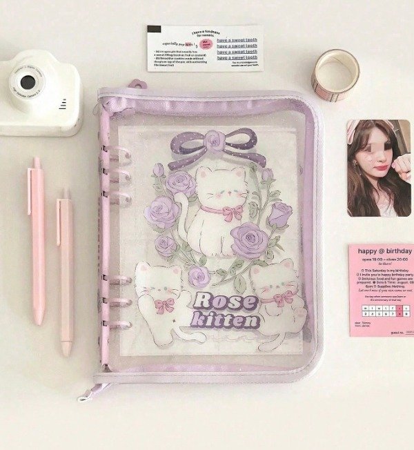 Producto - Binder a5 Gatito Morado
