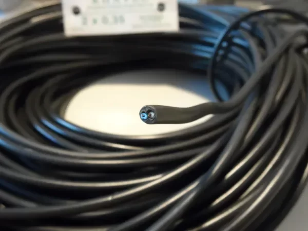 Producto - Cable tipo taller envainado redondo 2 X 0,50 Rollo X 10 m - Blanco y Negro