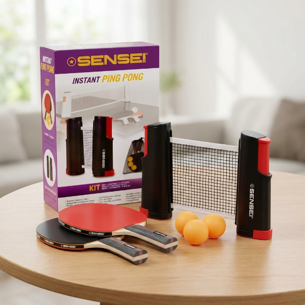 Producto - Set De Ping Pong Instant (2 Paleta Y 3 Pelota Y Red) Sensei