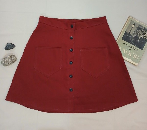 Producto - Pollera Almendra, Bordó
