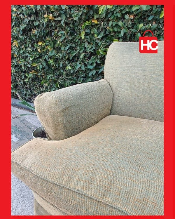 Producto - Gran sillón sofá de 3 cuerpos tapizado con cubre apoyabrazos a tono 2,20m - 4