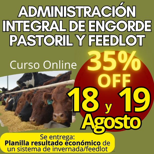 Producto - Curso Online: Administración Integral de Engorde Pastoril y Feedlot