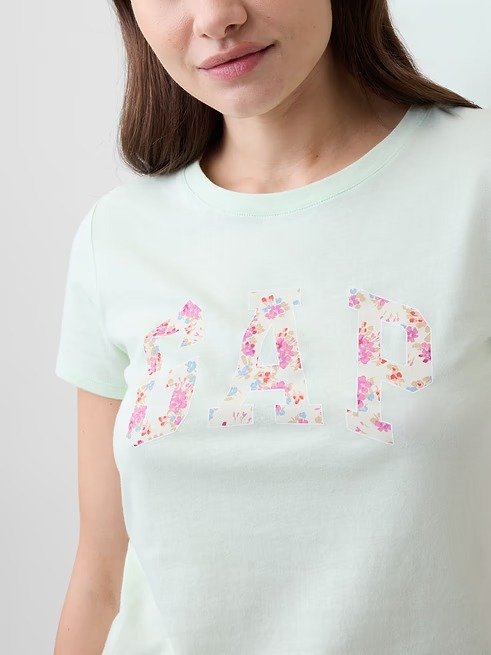 Remera manga corta gap talle M verde agua — imagen 2