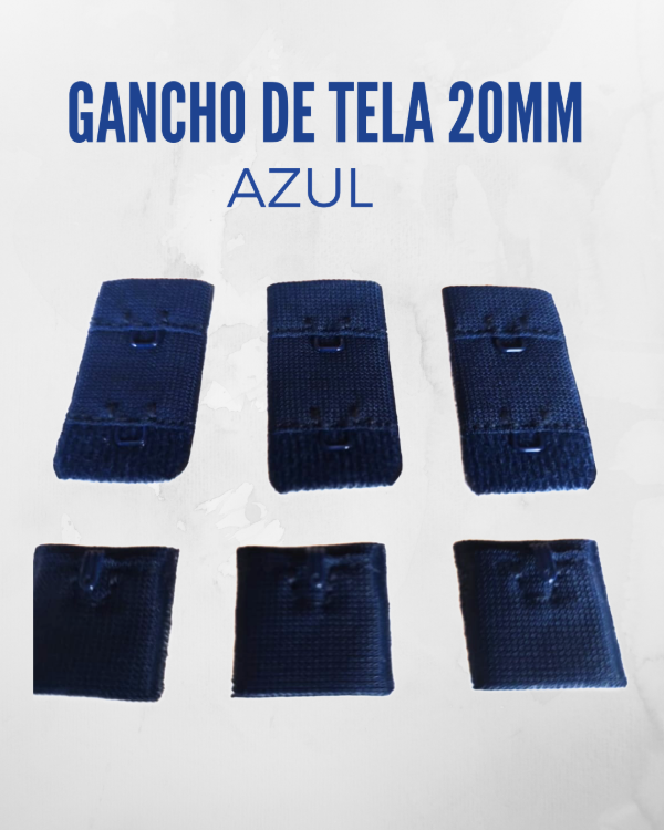 Producto - Gancho tela 20mm azul