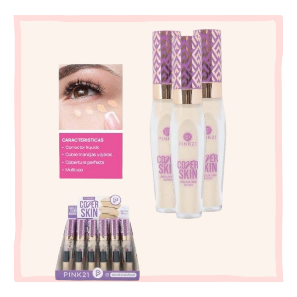 Producto - CORRECTOR LÍQUIDO COVER SKIN - PINK 21