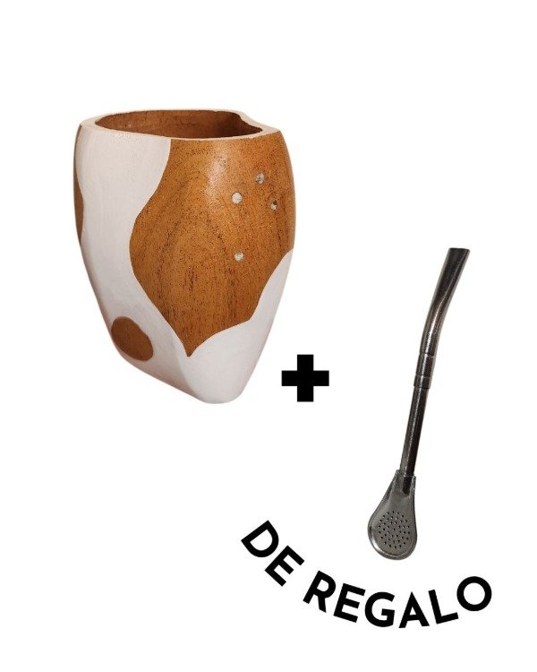 Producto - Mate Ranchero algarrobo con Bombilla de regalo