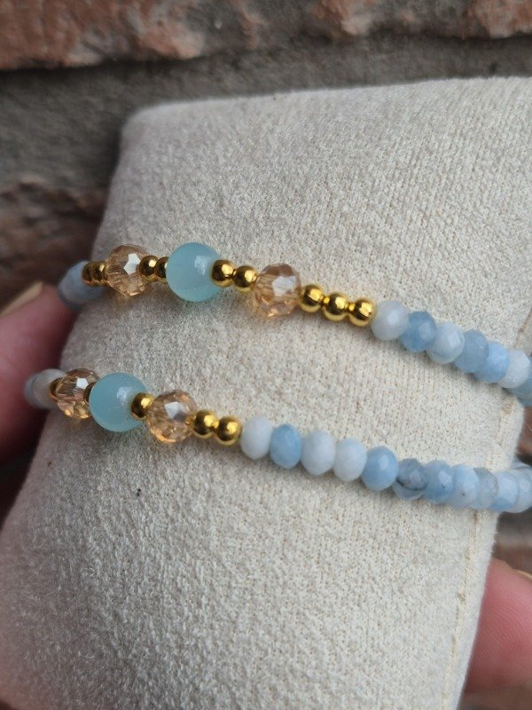 Producto - Pulsera - elastizada celeste