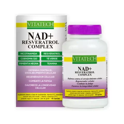 Producto - Nad+ Resveratrol Complex Vitatech X 60caps