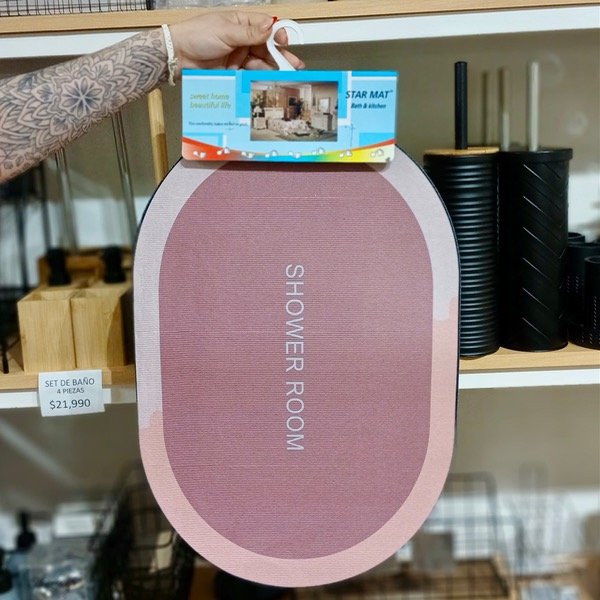 Producto - Alfombra De Baño Ovalada 58 Cm 1128