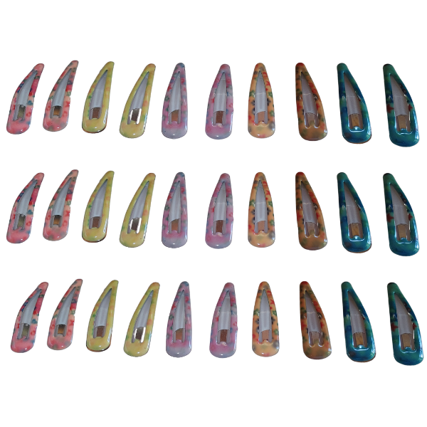 Producto - Hebillas De Pelo Tic Tac Floreadas Niña Mujer Pack X 10 unidades - 5