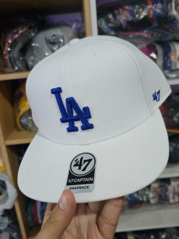Los angeles dodgers white '47 brand captain snapback collection