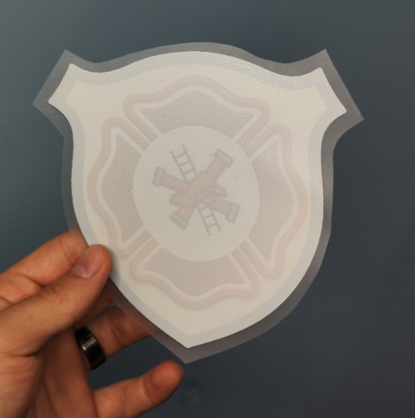 Producto - DTF Power Rangers Lightspeed Rescue Logo Brazo Izquierdo Ranger 1 Escala Real - 1