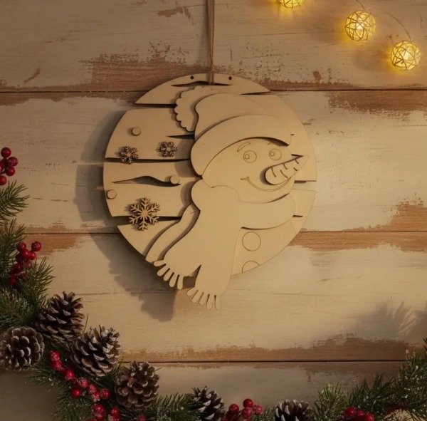 Producto - Cartel navidad muñeco de nieve