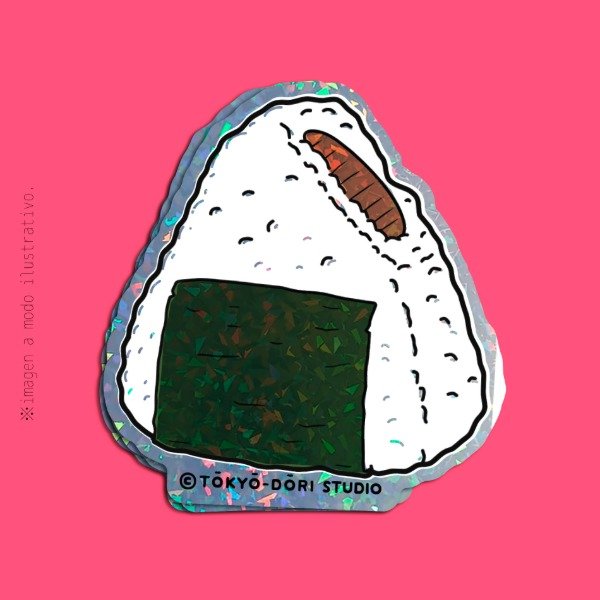 Producto - Sticker Holográfico Onigiri