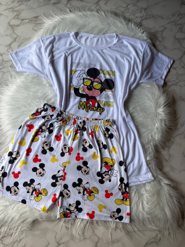 Producto - Pijama animado corto de modal soft c/ modal y lycra - Mickey Crema Nuevo