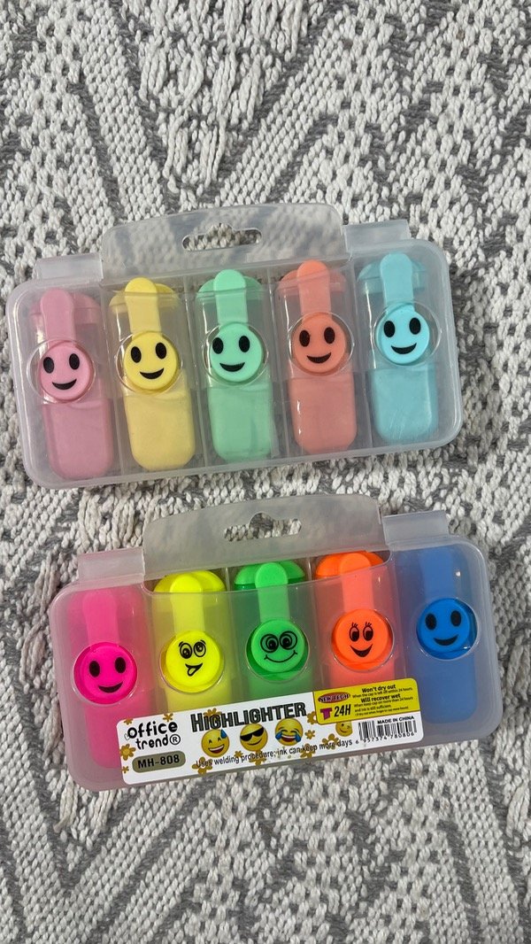 Producto - Resaltador mini pastel y flúor x5 colores