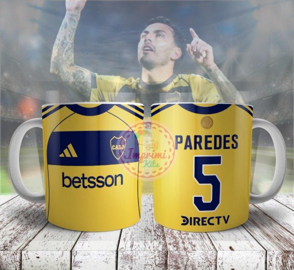 Producto - Plantillas Tazas Paredes Boca Juniors sublimar Taza Camiseta 2025 Diseños #t539