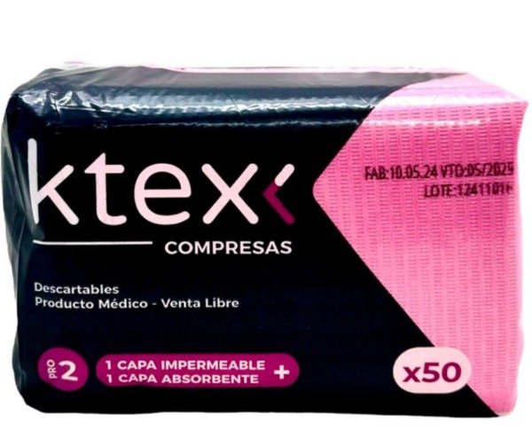 Producto - COMPRESAS ODONTOLOGICAS KTEX 45X33CM ROSA
