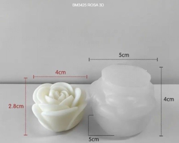 Producto - MOLDE SILICONA ROSA ABIERTA.