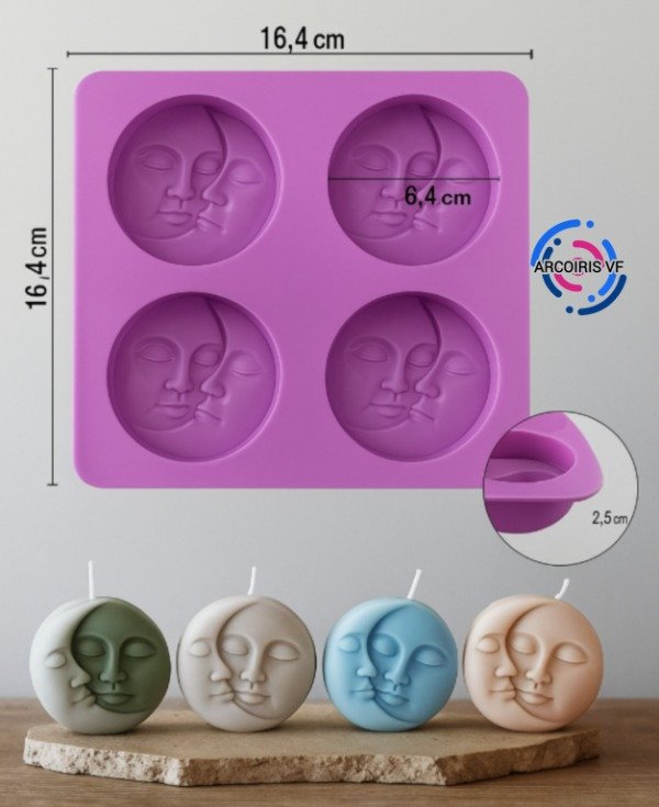 Producto - Molde sol y luna x4