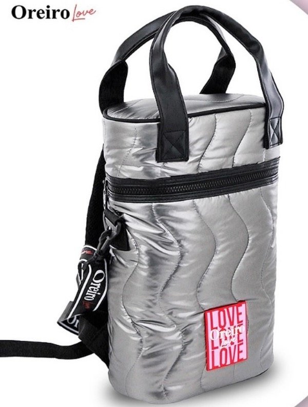 Producto - Bolso mochila matera Las Oreiro Love plateada