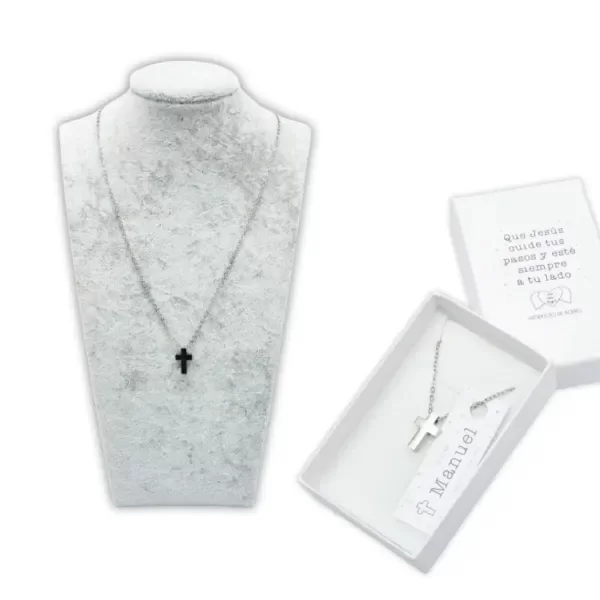 Producto - Collar acero cruz Manuel