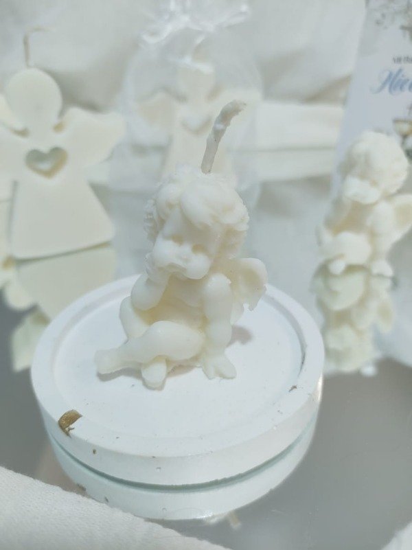 Producto - Vela mini angelito con posavelas