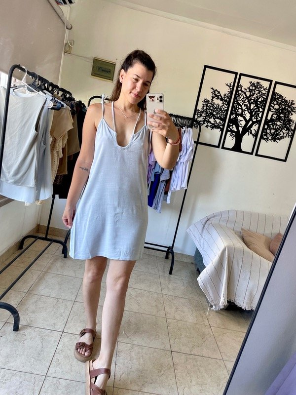 Producto - Vestido lino atado