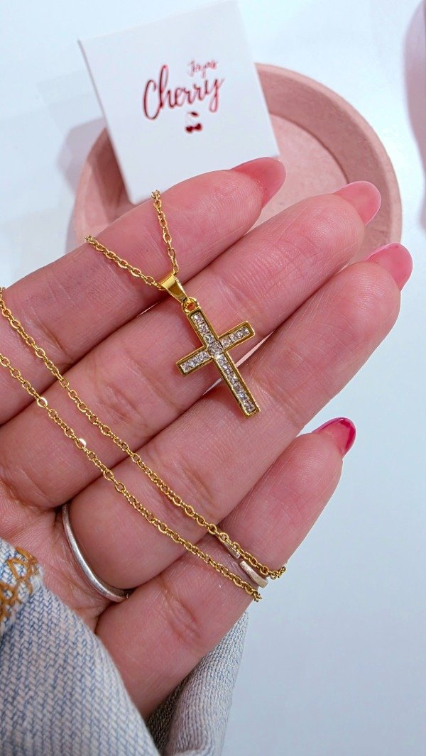 Producto - Collar cruz cubic AD - 1