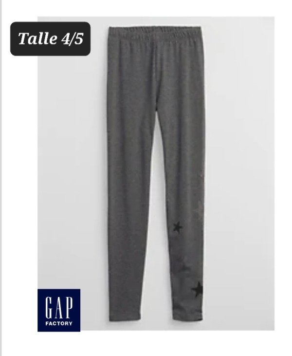 Calza gap talle 4/5 gris estrellas
