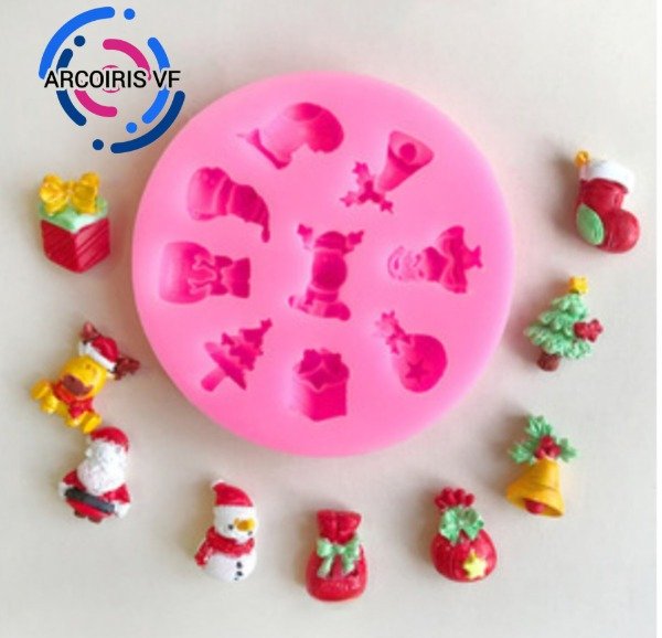 Producto - Molde 9 Figuras De Navidad