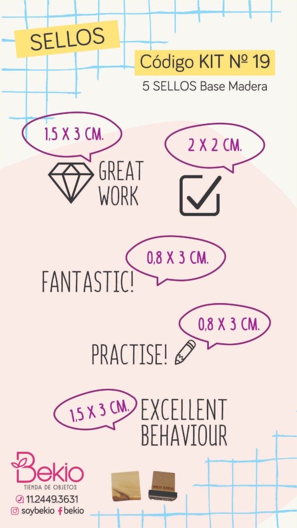 Producto - Kit 19 - Sellos Docentes Inglés