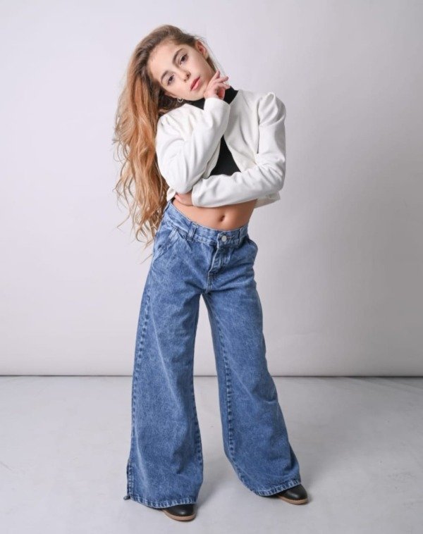 Producto - Wide Leg Celeste Tajo Teens (PT18)