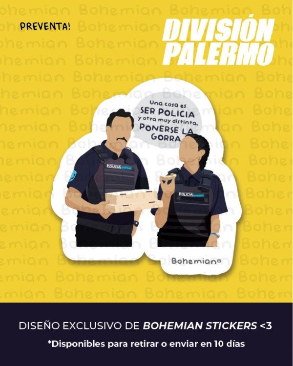 Producto - POLICIA, NO GORRA - Sticker individual Division Palermo