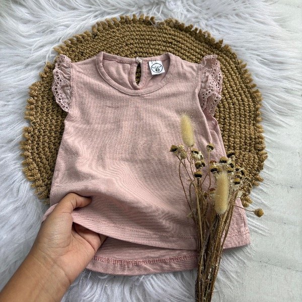 Remera Eva en color rosa para bebás
