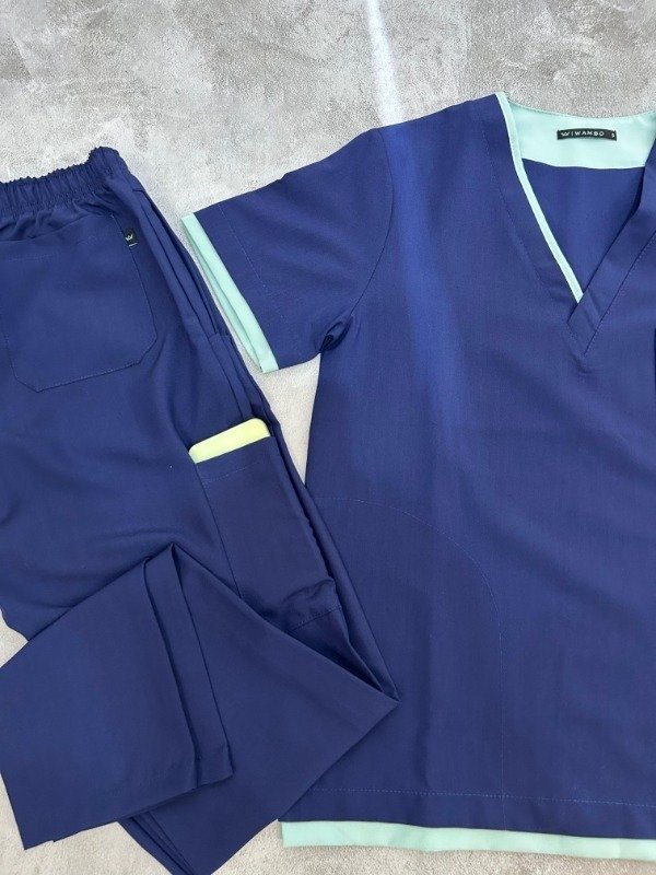 Producto - OLIVO SPANDEX (Azul detalle Verde)