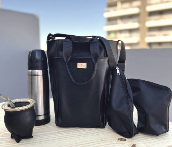 Producto - Bolso matero - Pu Negro