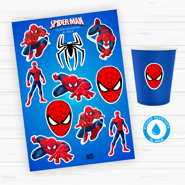 Producto - Sticker Silueta Resistentes al Agua "Spiderman"
