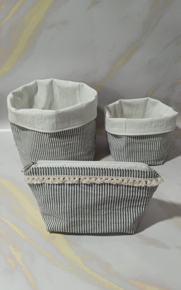 Producto - Set Rayado Gris