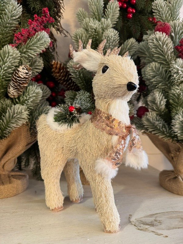 Producto - Ciervo Rose con bufanda 30cm Cod: Na25136 (Efectivo: 43.920)