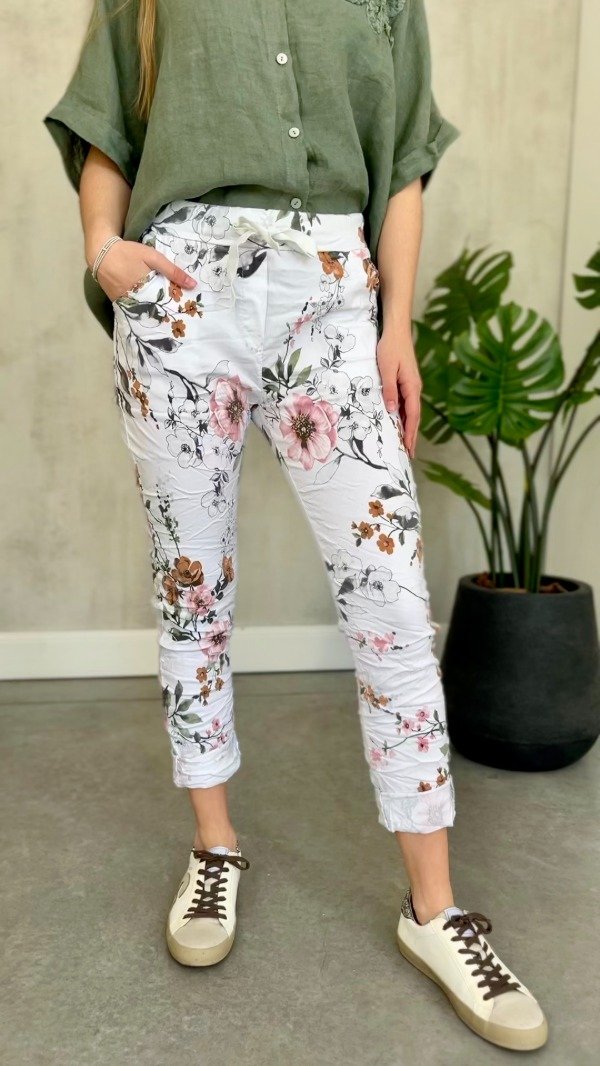 Producto - Babucha italiana cruda estampa floral