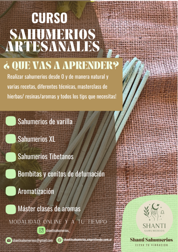 Producto - Curso Sahumerios Artesanales