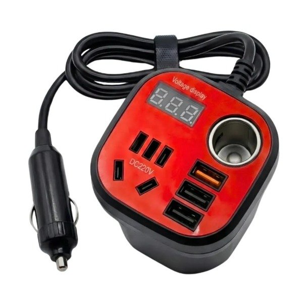 Producto - CONVERTIDOR INVERSOR 12v A 220v + 3 ENTRADAS USB + 1 ENTRADA 12V